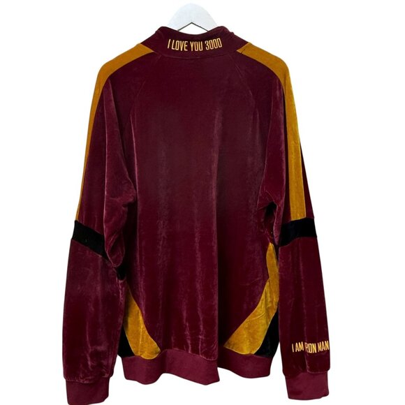 Universe Marvel Velour Track Jacket Plus Size 2X Avengers: Endgame I Am Iron Man - Picture 4 of 13